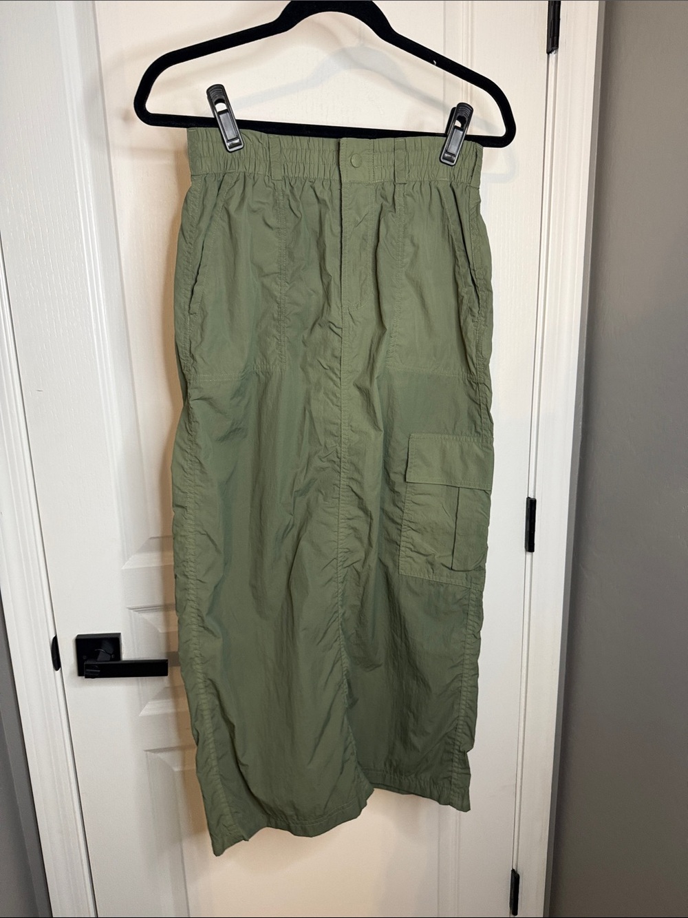 aerie Olive Green Cargo Maxi Skirt